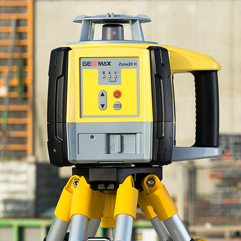geomax zone20 rotating laser in the field