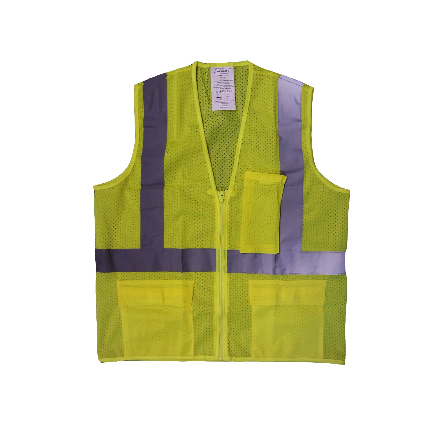 Ironwear Vest Lime 1284Z -Safety- eGPS Solutions Inc.