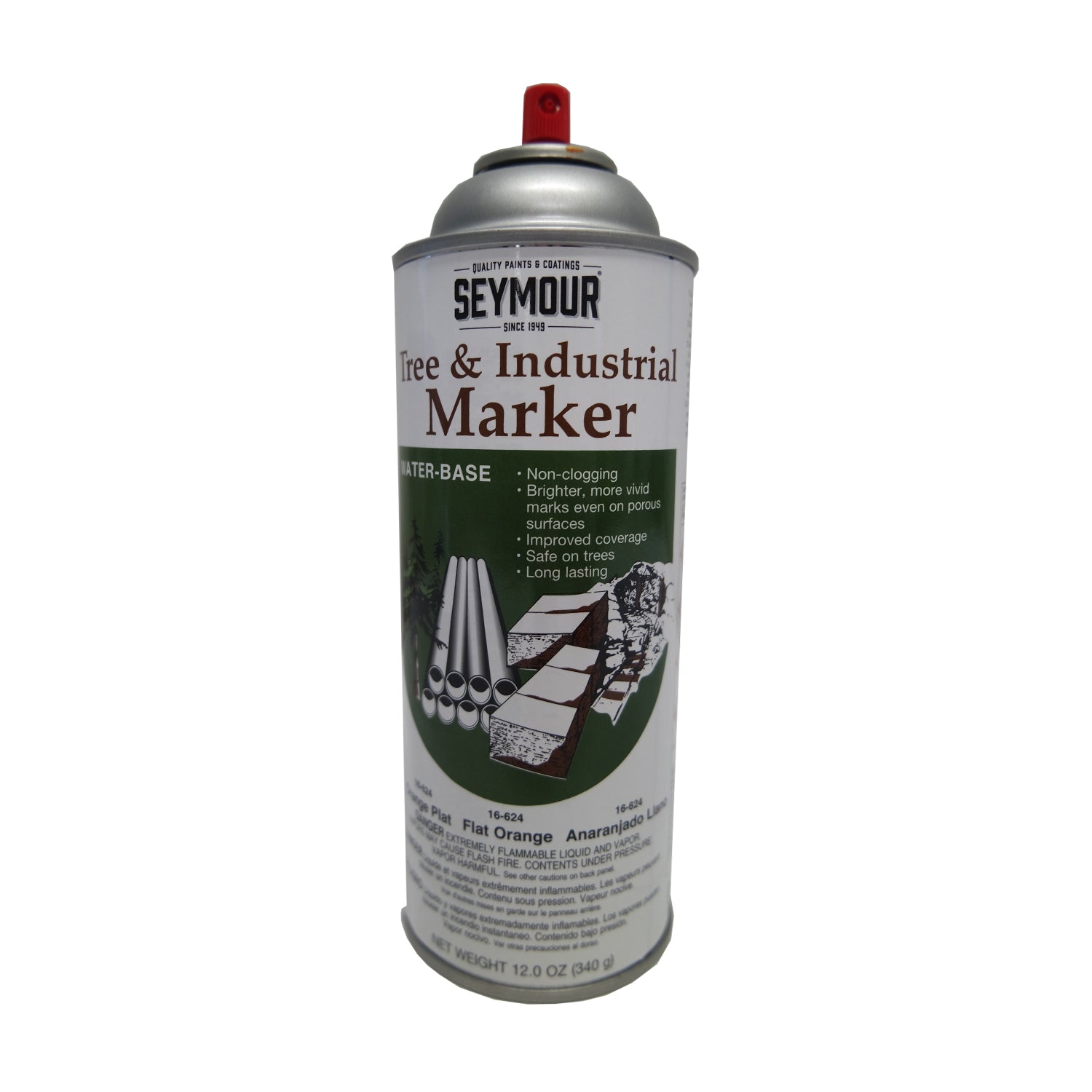 Seymour Tree & Industrial Marking Paint Orange -Inverted Tip Marking Paint- eGPS Solutions Inc.