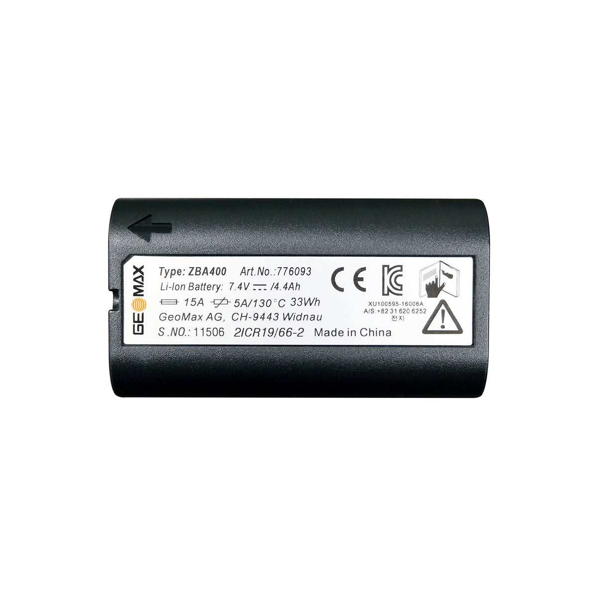 GeoMax ZBA400 Rechargeable Li-ion Battery 4.4Ah - For GeoMax Zoom35 and Zoom50, and all GeoMax Robotic Total Stations -Total Stations- eGPS Solutions Inc.