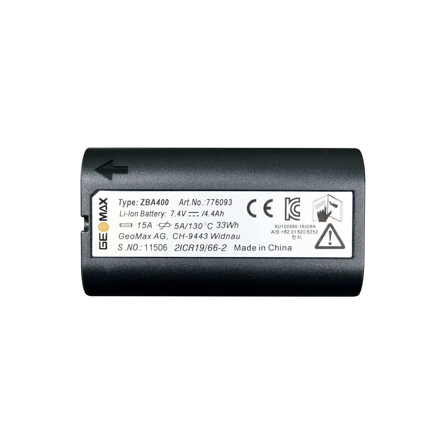 GeoMax ZBA400 Rechargeable Li-ion Battery 4.4Ah - For GeoMax Zoom35 and Zoom50, and all GeoMax Robotic Total Stations -Total Stations- eGPS Solutions Inc.