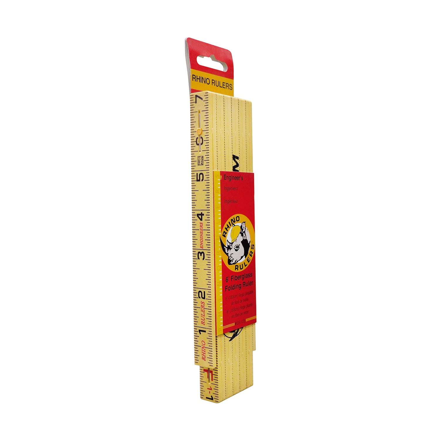 Rhino Ruler 6' Fiberglass Folding Ruler (10ths/inches) -Measurement Tools- eGPS Solutions Inc.