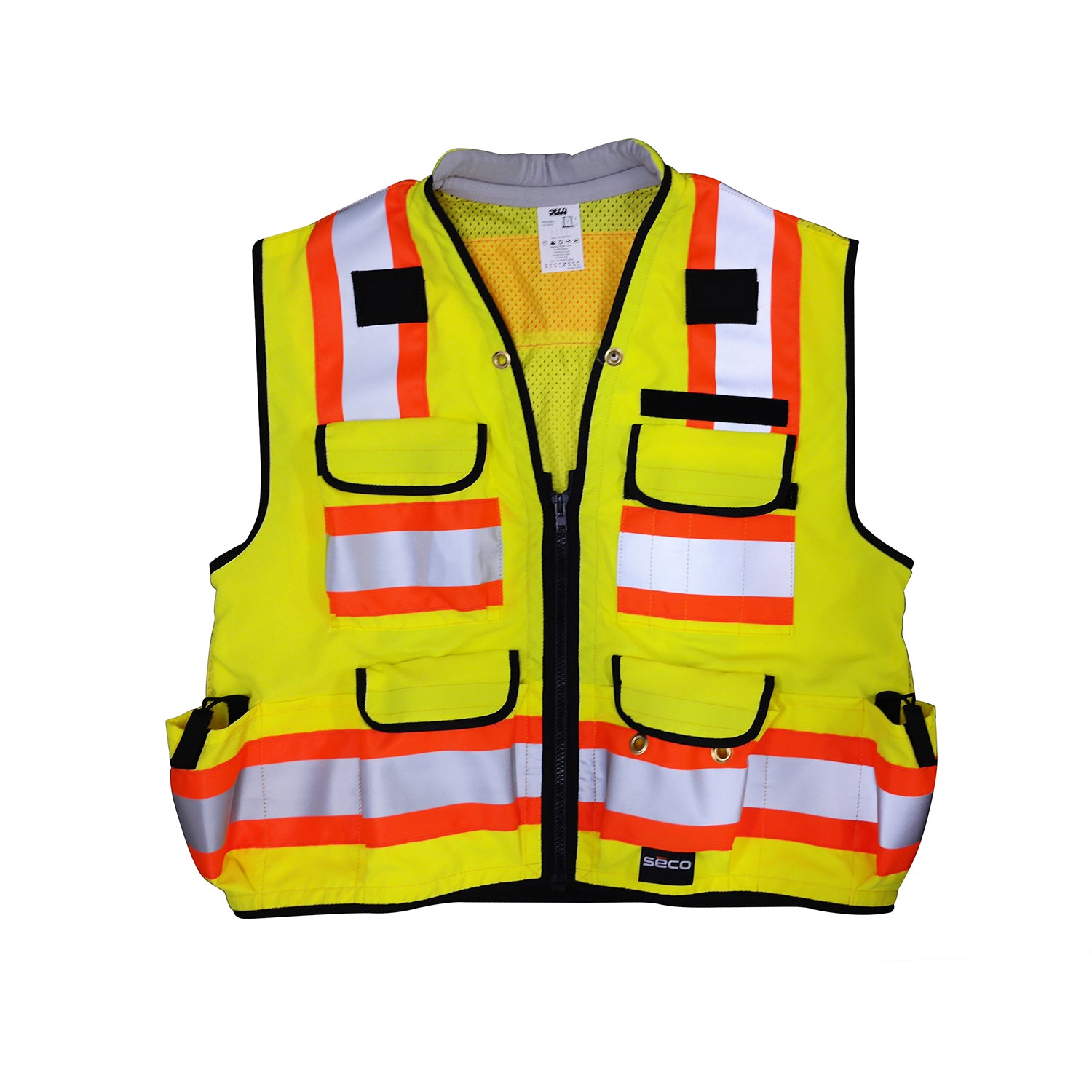 SECO Surveyor Safety Vest, ANSI Class 2 - Fluorescent Yellow -Safety- eGPS Solutions Inc.