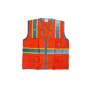Ironwear Safety Vest 1241, ANSI Class 2 - Orange Mesh, 6 Pockets -Safety- eGPS Solutions Inc.
