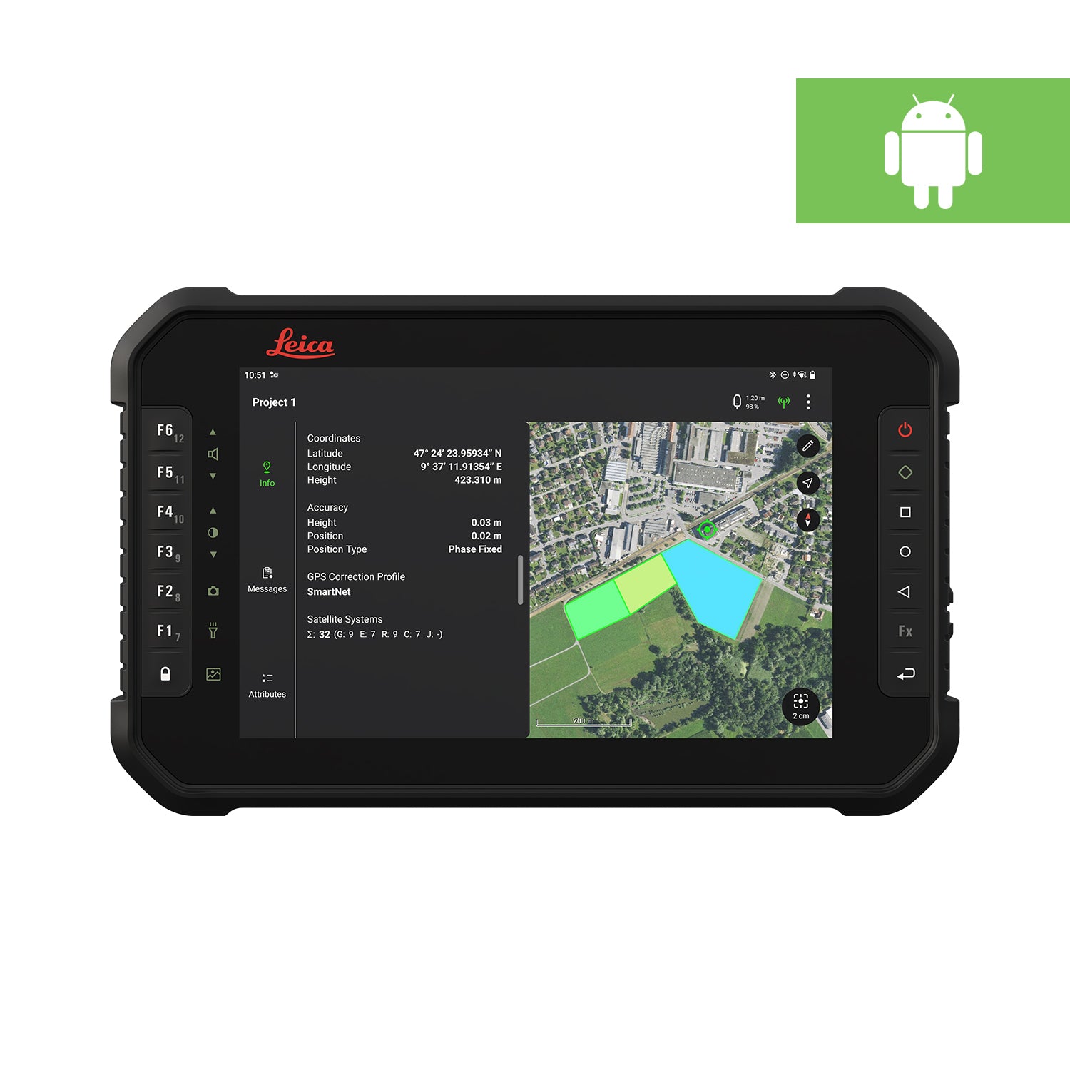 Leica CSX8 Tablet, Android OS -Data Collectors- eGPS Solutions Inc.