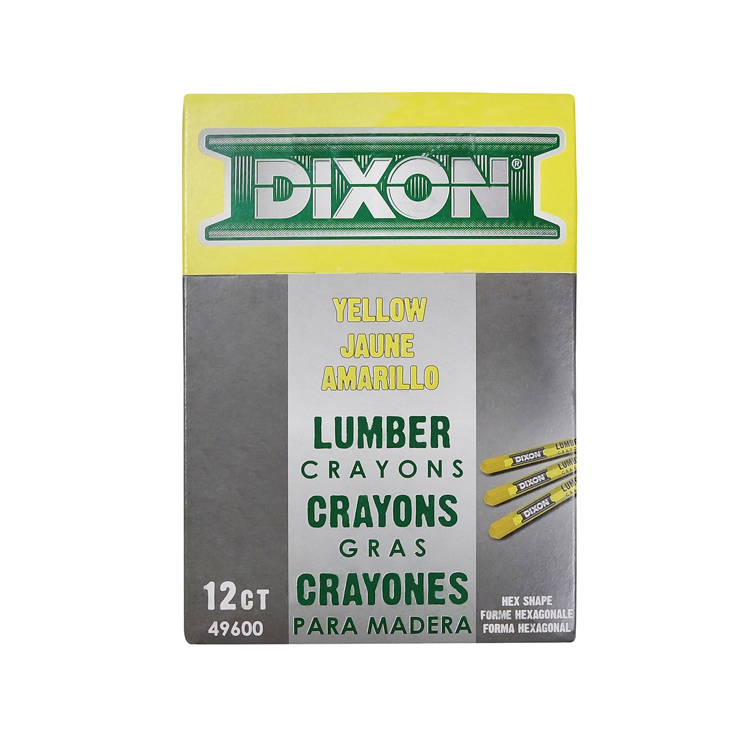 Dixon Lumber Crayons, 12 ct -Marking Supplies- eGPS Solutions Inc.