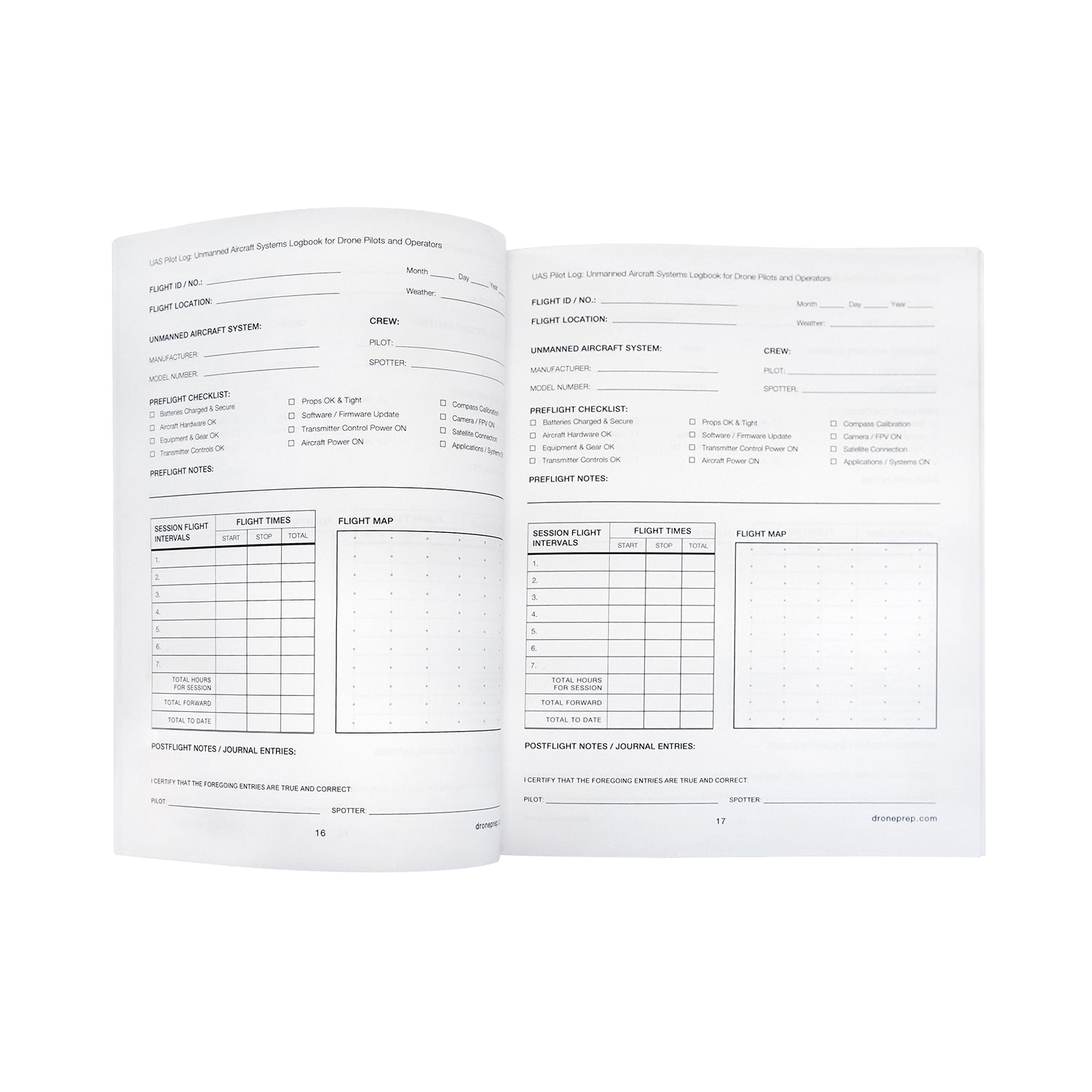 Uas Operator Log Example Pages UAS Pilot Log: Unmanned Aircraft Systems Logbook for Drone Pilots ...