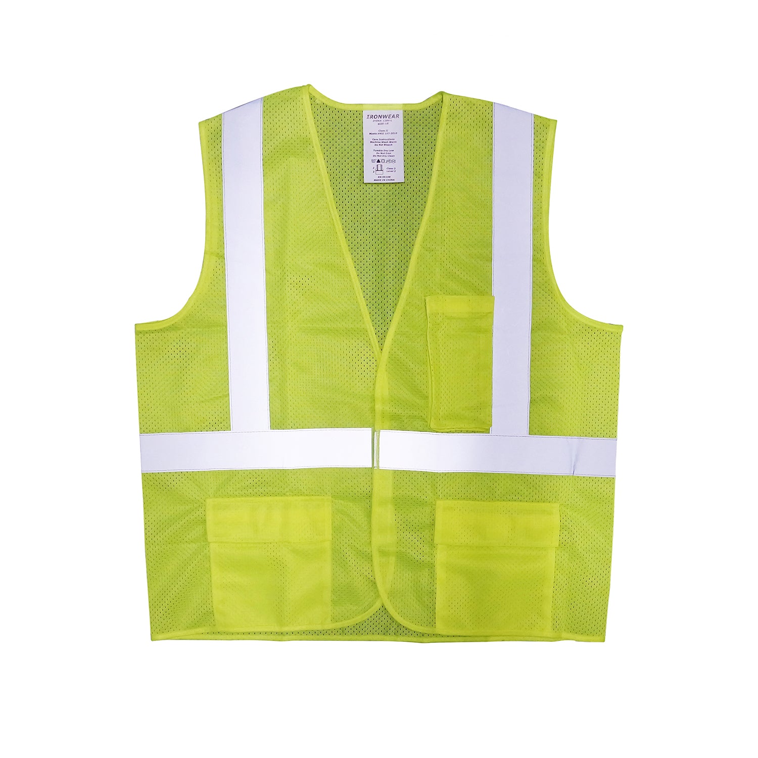 Ironwear Surveyor Safety Vest, ANSI Class 2 - Lime Mesh -Safety- eGPS Solutions Inc.