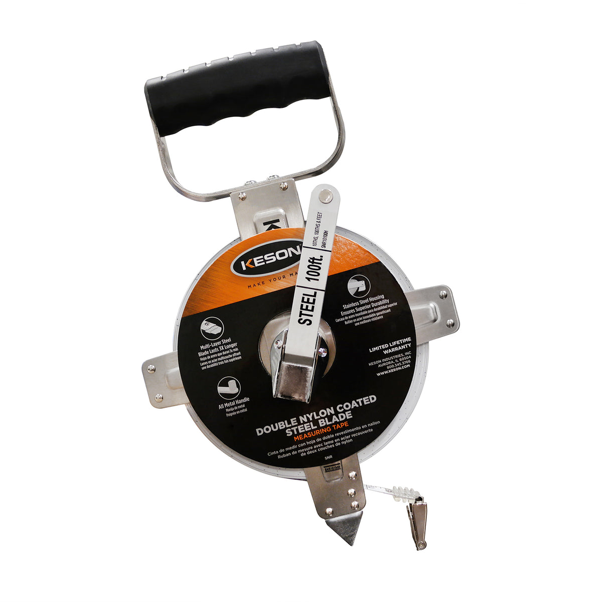 Keson SNR Series Steel Measuring Tape (Ft/10ths/100ths) -Measurement Tools- eGPS Solutions Inc.