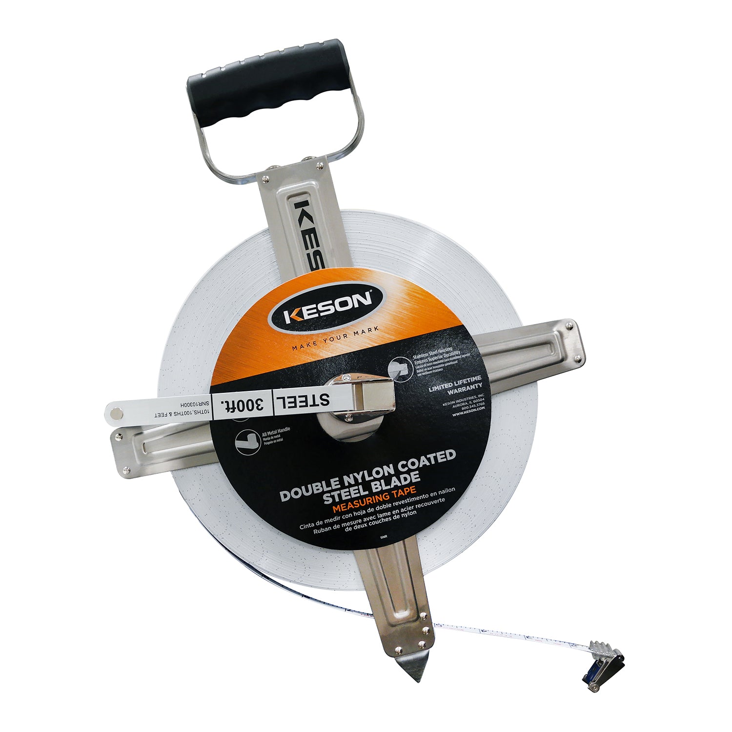 Keson SNR Series Steel Measuring Tape (Ft/10ths/100ths) -Measurement Tools- eGPS Solutions Inc.