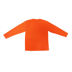 Safety Work Hi-Vis Long Sleeve T-Shirt - Orange -Safety- eGPS Solutions Inc.