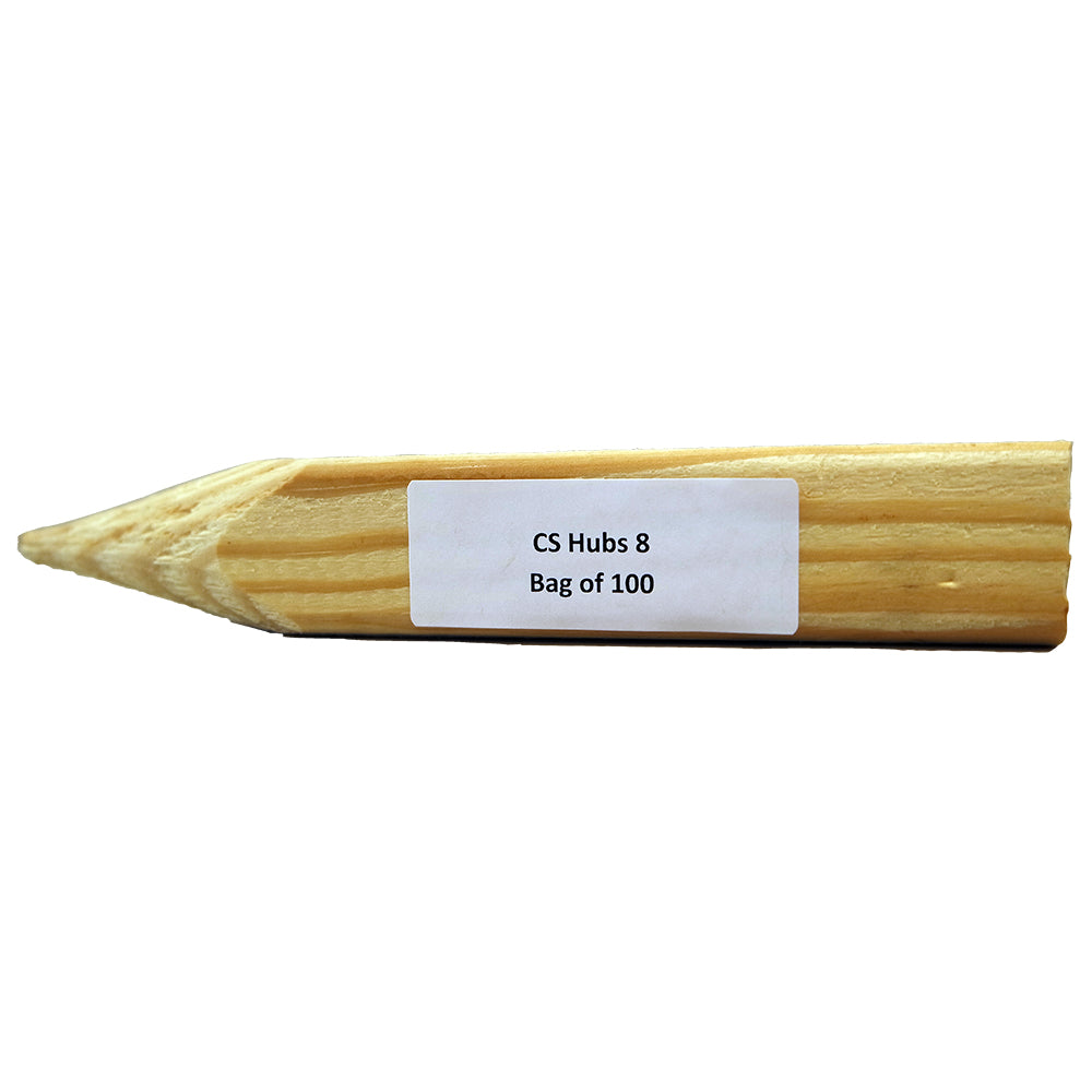 Wood Hubs 8-100 - Pine (Bundle of 100) -Wood Stakes and Hubs- eGPS Solutions Inc.