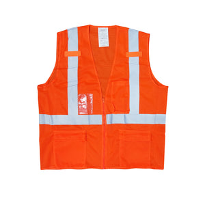 Ironwear Safety Vest, ANSI Class 2 - Orange Mesh, Silver Stripe -Safety- eGPS Solutions Inc.
