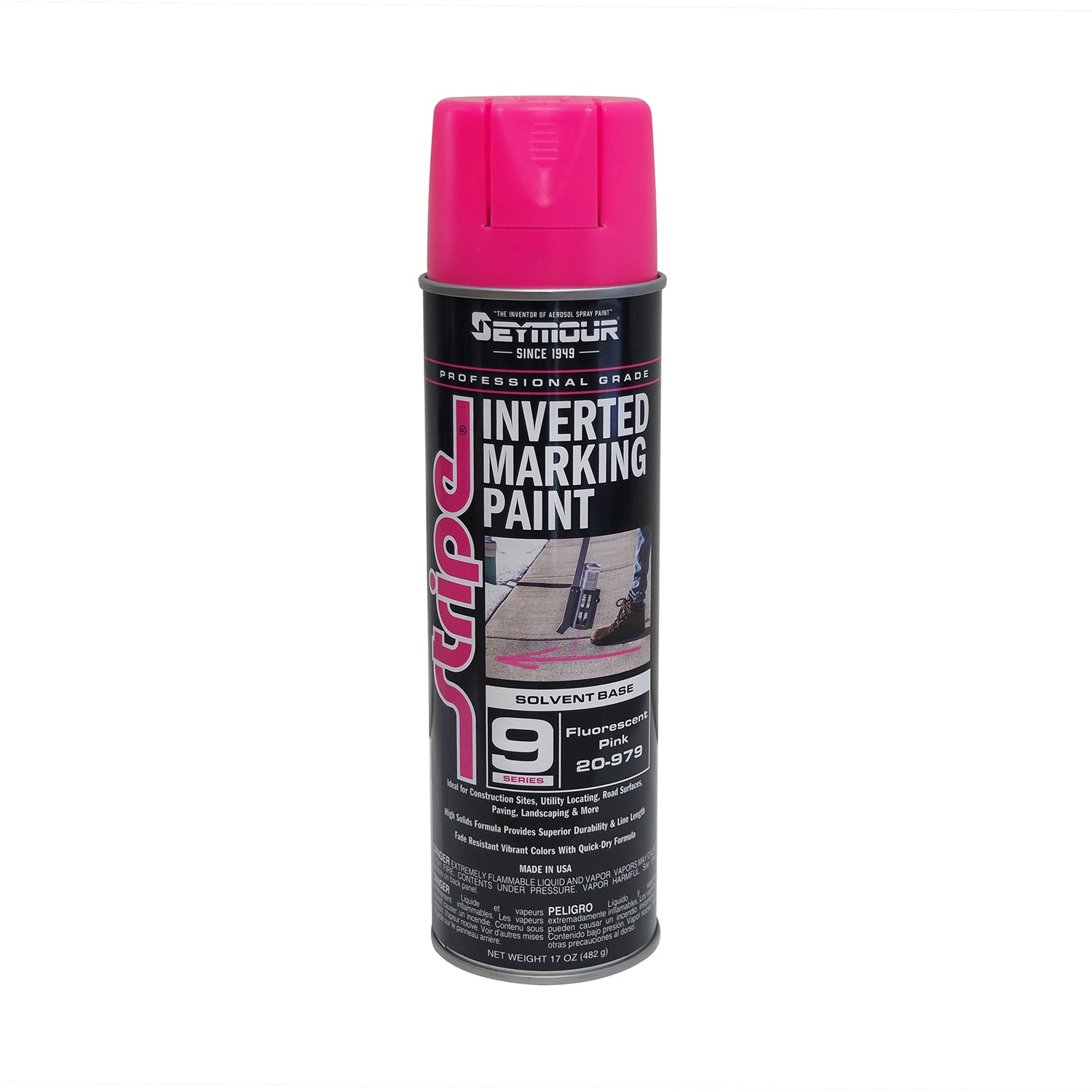 Seymour Stripe Solvent-Based Inverted Marking Paint 17 oz -Inverted Tip Marking Paint- eGPS Solutions Inc.