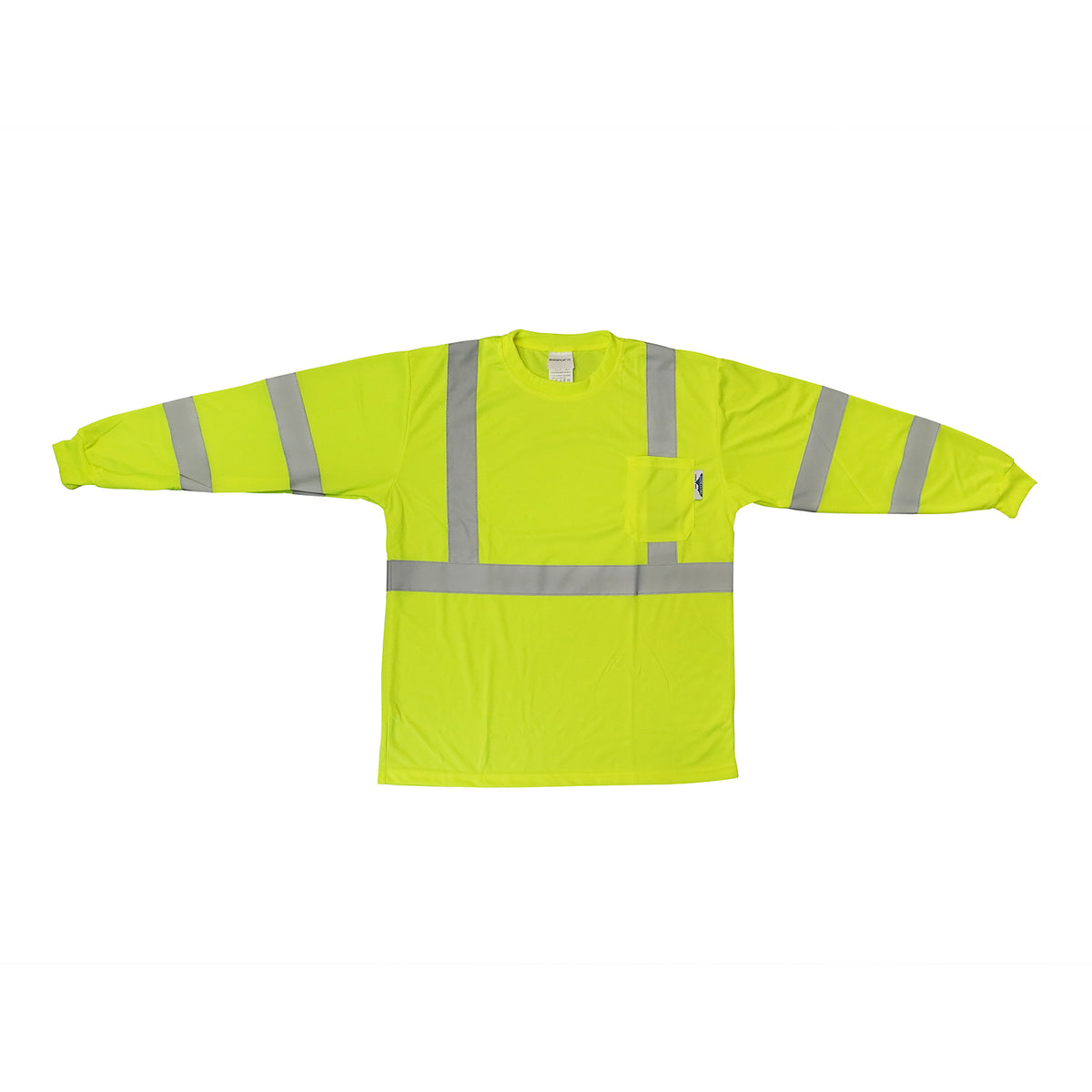 TrueCrest Hi-Vis Safety Long Sleeve T-Shirt - Lime -Safety- eGPS Solutions Inc.
